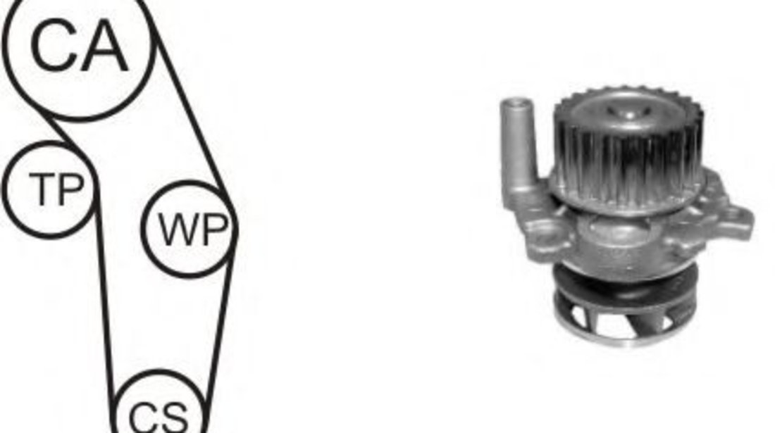 Set pompa apa + curea dintata VW GOLF IV Variant (1J5) (1999 - 2006) AIRTEX WPK-937701 piesa NOUA