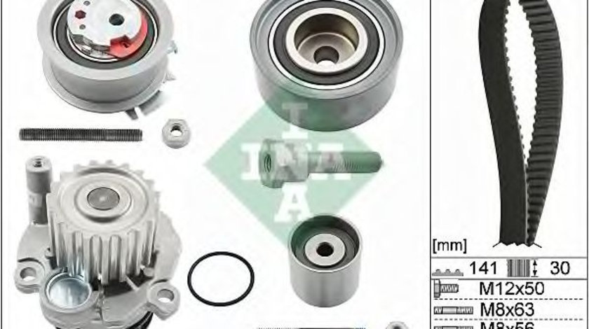 Set pompa apa + curea dintata VW GOLF V Variant (1K5) (2007 - 2009) INA 530 0463 30 piesa NOUA