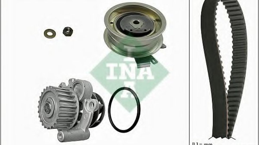 Set pompa apa + curea dintata VW JETTA IV (162, 163) (2010 - 2016) INA 530 0171 30 piesa NOUA