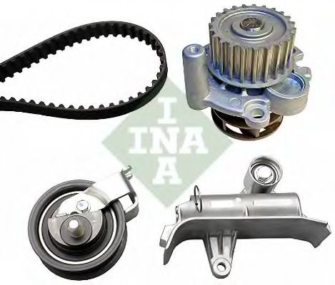 Set pompa apa + curea dintata VW NEW BEETLE (9C1, 1C1) (1998 - 2010) INA 530 0067 30 piesa NOUA
