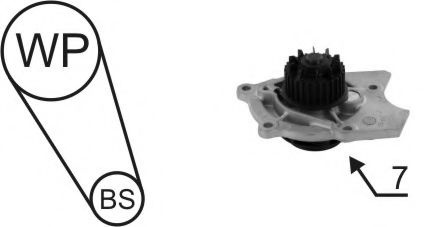 Set pompa apa + curea dintata VW PASSAT (3C2) (2005 - 2010) AIRTEX WPK-189201 piesa NOUA