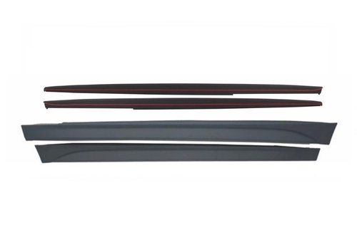 Set Praguri Laterale + Prelungiri Extensii Praguri Laterale Compatibil Cu Bmw Seria 3 F30 / F31 2011...