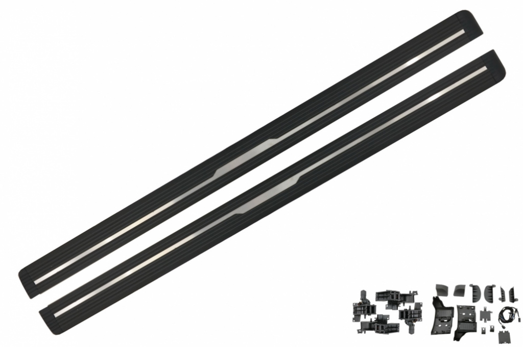 Set Praguri Trepte Laterale Electrice Off-Road Compatibil Cu Land Rover Range Rover Vogue L405 2017-2020 Hybrid / Range Rover Sport L494 2017-2020 Hybrid RBRR05ELHIB