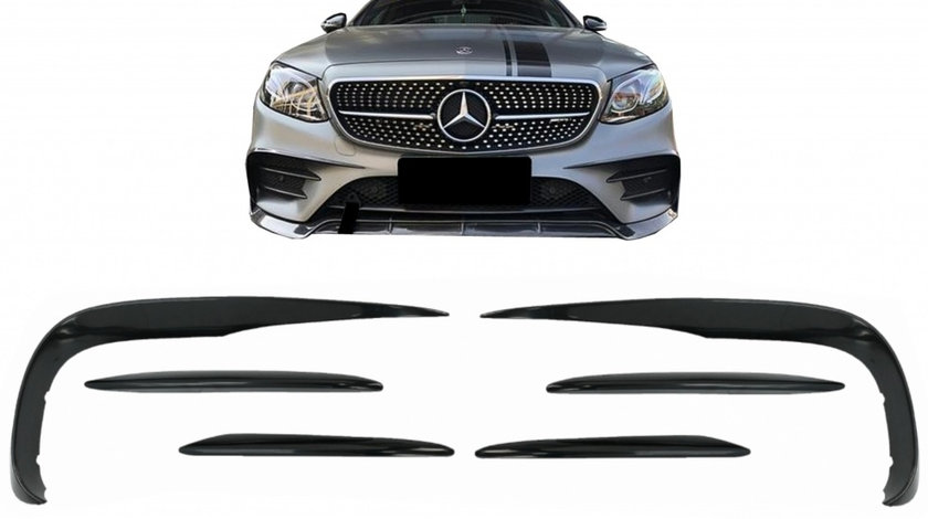 Set Prelungiri Bara Fata Am Mercedes-Benz E-Class W213 2016→ Sport Line E53 Negru Lucios FBSPMBW213AMG