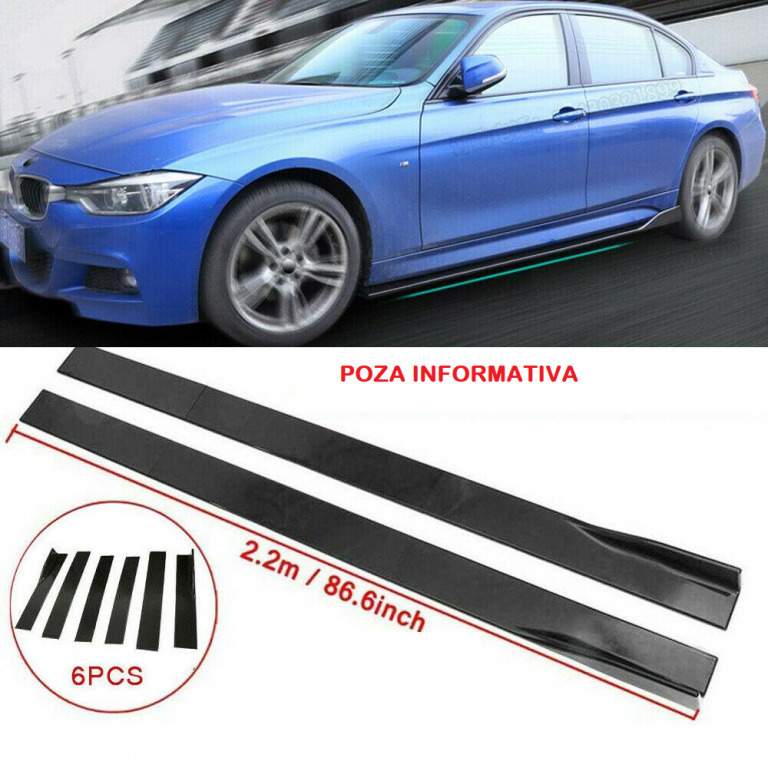 Set Prelungiri Ornament Praguri Laterale Tuning 220CM Carbon UNIV-052C