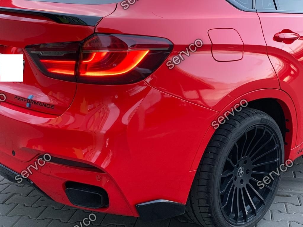 Set prelungiri splittere flapsuri bara spate BMW X6 F16 2015-2018 v2