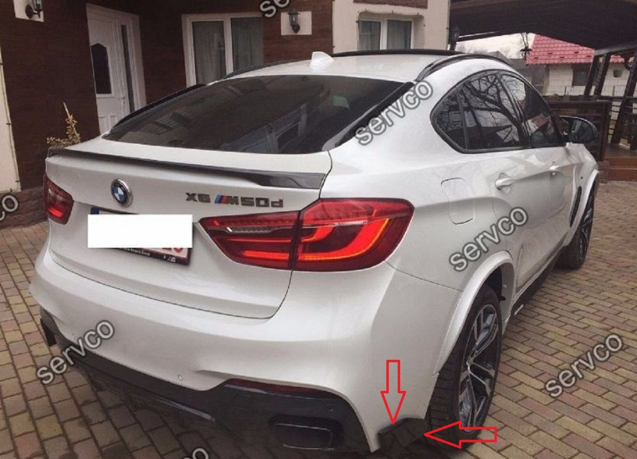 Set prelungiri splittere flapsuri bara spate BMW X6 F16 2015-2018 v2