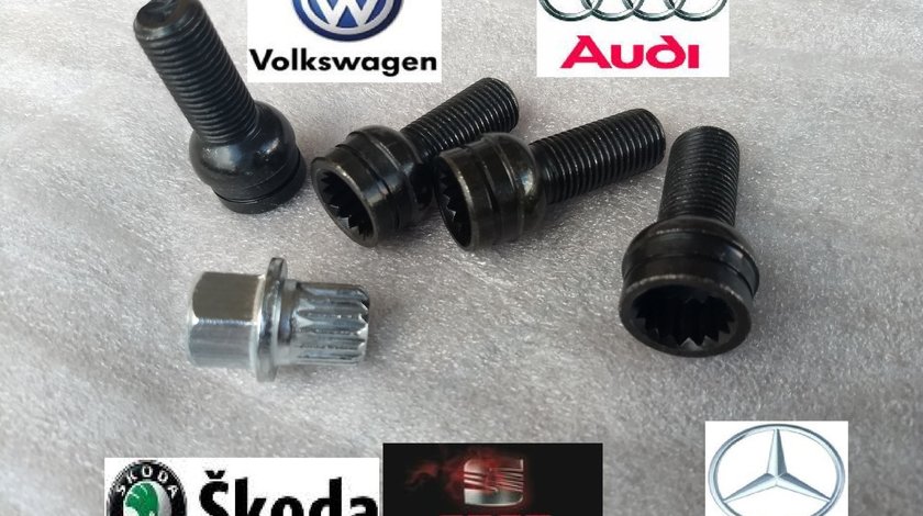 Set Prezoane antifurt + cheie Audi Vw Golf, Passat, Jetta, Bora