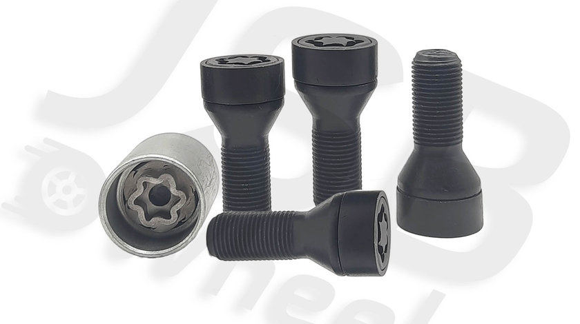 Set prezoane antifurt negre Starlock M14x1.25 BMW, Mini