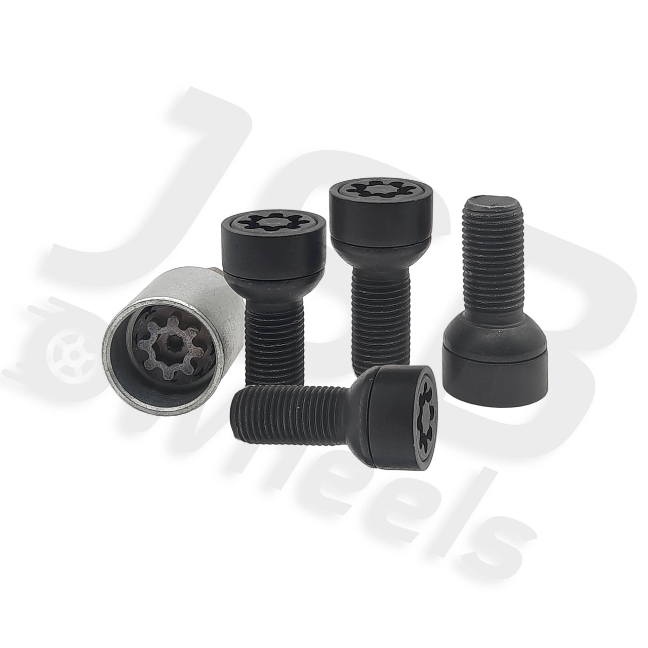 Set prezoane antifurt negre Starlock M14x1.5 VW, Seat, Audi, Skoda