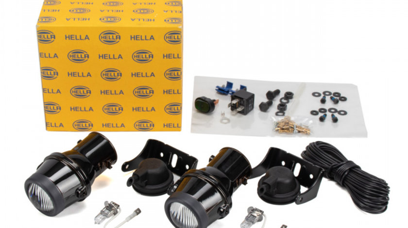 Set Proiectoare Ceata Micro Universale + Accesorii Hella H3 12V 55W 1NL 008 090-821