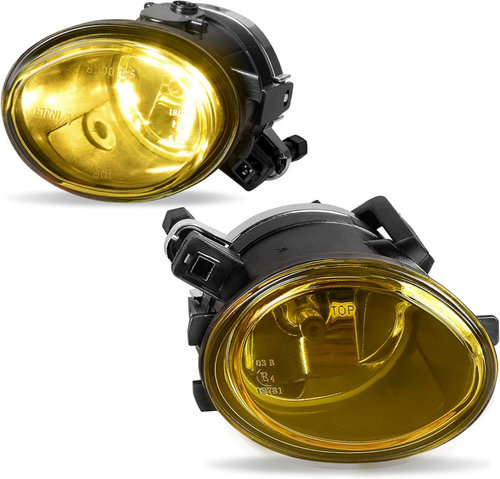 Set Proiectoare Ceata + Ornamente Dreapta + Stanga Am Bmw Seria 5 E39 1995-2004 Galben C00212