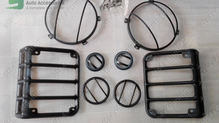 SET PROTECTIE LAMPA JEEP WRANGLER JK 2007-2018 [8-BUC][V1]