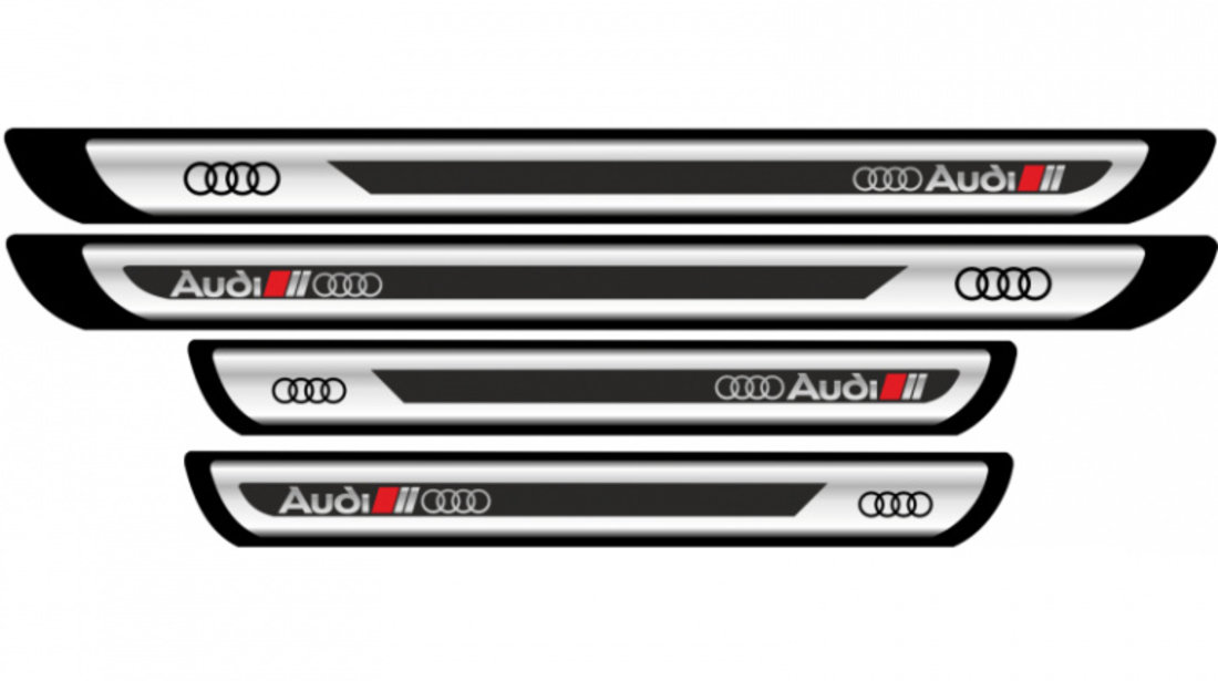 Set Protectie Praguri Sticker Crom Audi V2