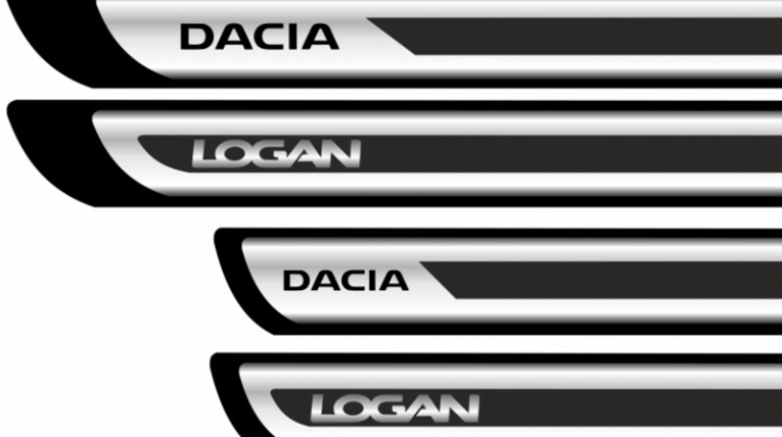 Set Protectie Praguri Sticker Crom Dacia Logan