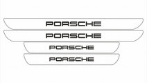 Set Protectie Praguri Sticker Porsche Alb