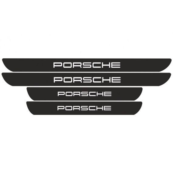 Set Protectie Praguri Sticker Porsche Negru