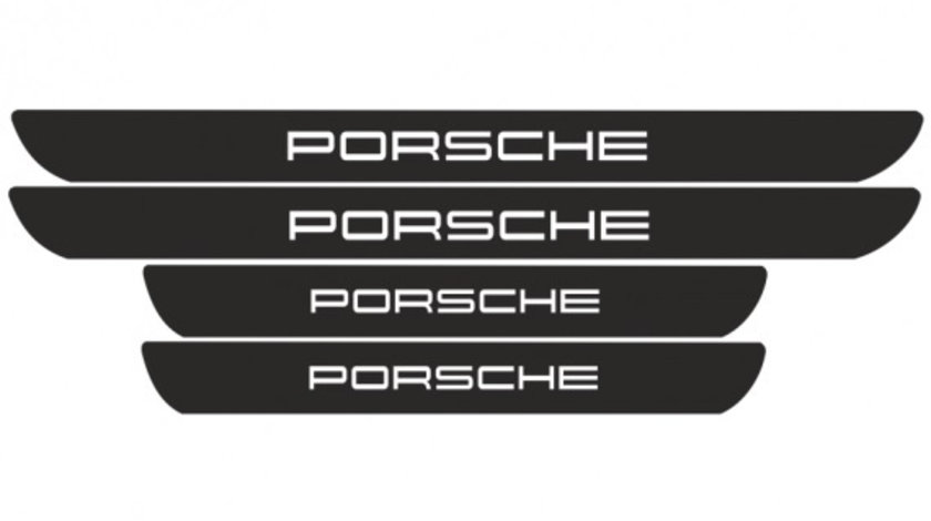 Set Protectie Praguri Sticker Porsche Negru