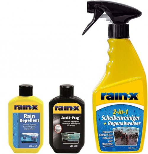 Set Rain-X Solutie Curatat Geamuri Si Tratament Hidrofob 2 In 1 500ML RX 88199500 + Rain-X Solutie A...