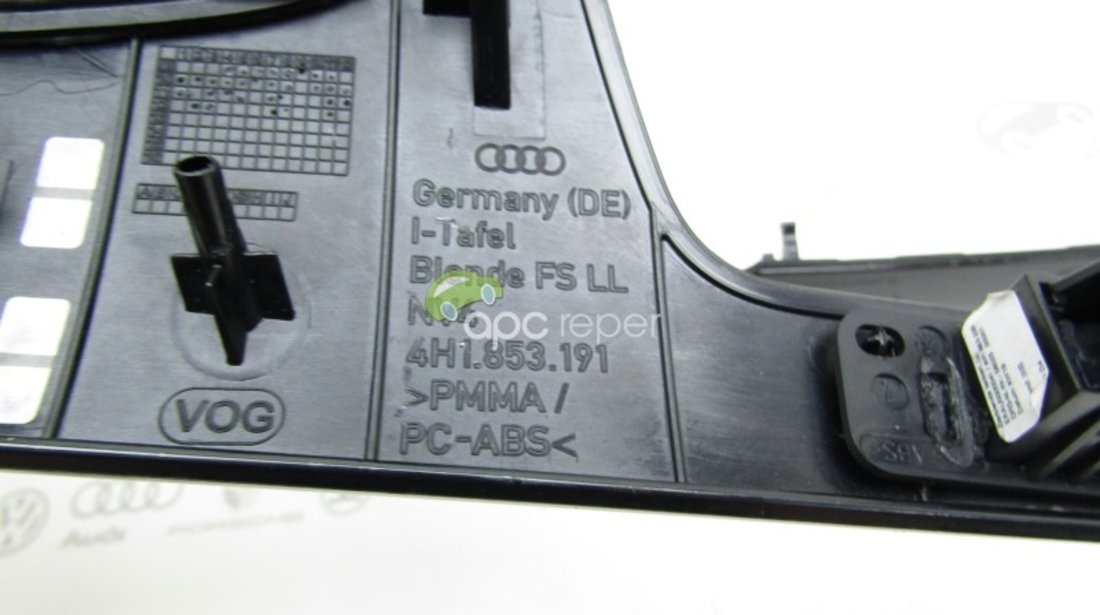 Set Rama / Ornamente Ceasuri Bord Audi A8 4H D4 - Cod: 4H1853191 - 4H1859192