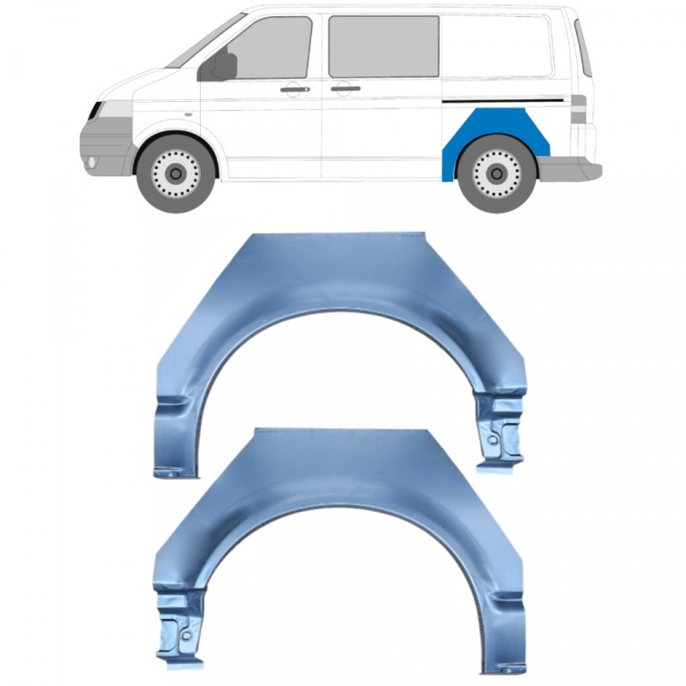 Set Reparatie Aripa Spate Dreapta + Stanga Am Volkswagen Transporter T5 2003-2015 9568592 + 9568591