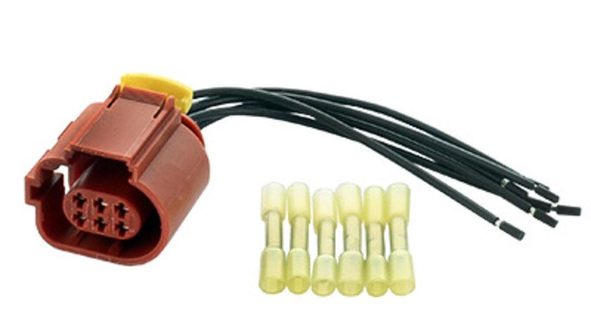 Set reparatie cabluri supapa EGR to EGR (80mm, numar pini: 6) AUDI A2; CITROEN JUMPER; FIAT DUCATO; FORD TRANSIT, TRANSIT TOURNEO; LAND ROVER DEFENDER; OPEL ASTRA J; PEUGEOT BOXER; SEAT AROSA 1.4-3.2D