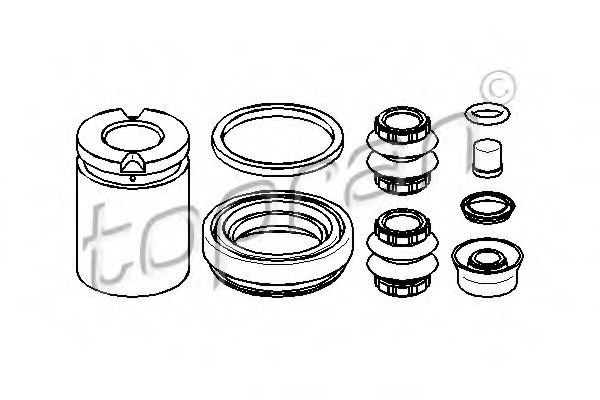 Set reparatie, etrier SKODA FABIA I (6Y2) (1999 - 2008) TOPRAN 111 690 piesa NOUA