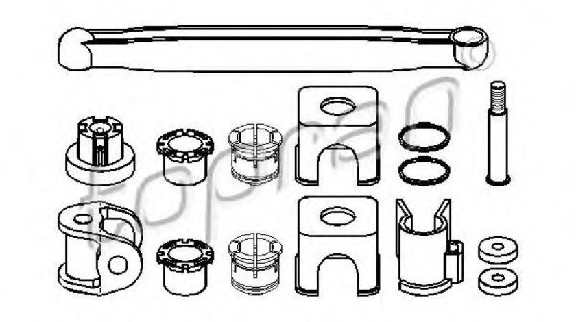 Set reparatie, levier cutie de viteze OPEL CORSA C (F08, F68) (2000 - 2009) TOPRAN 206 933 piesa NOUA