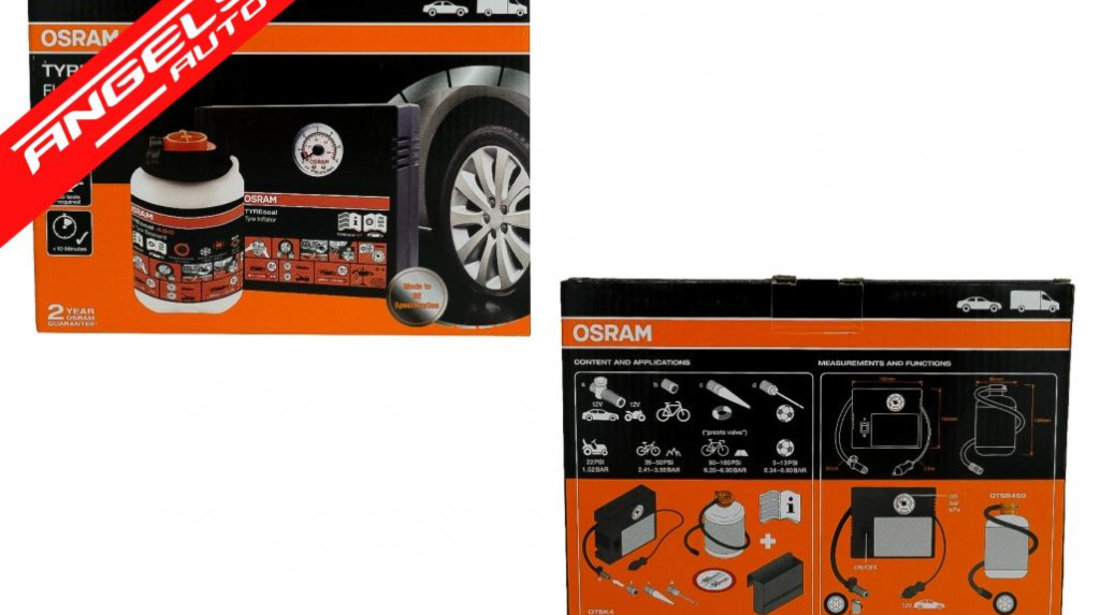 Set reparatie pneuri OSRAM TYRE seal