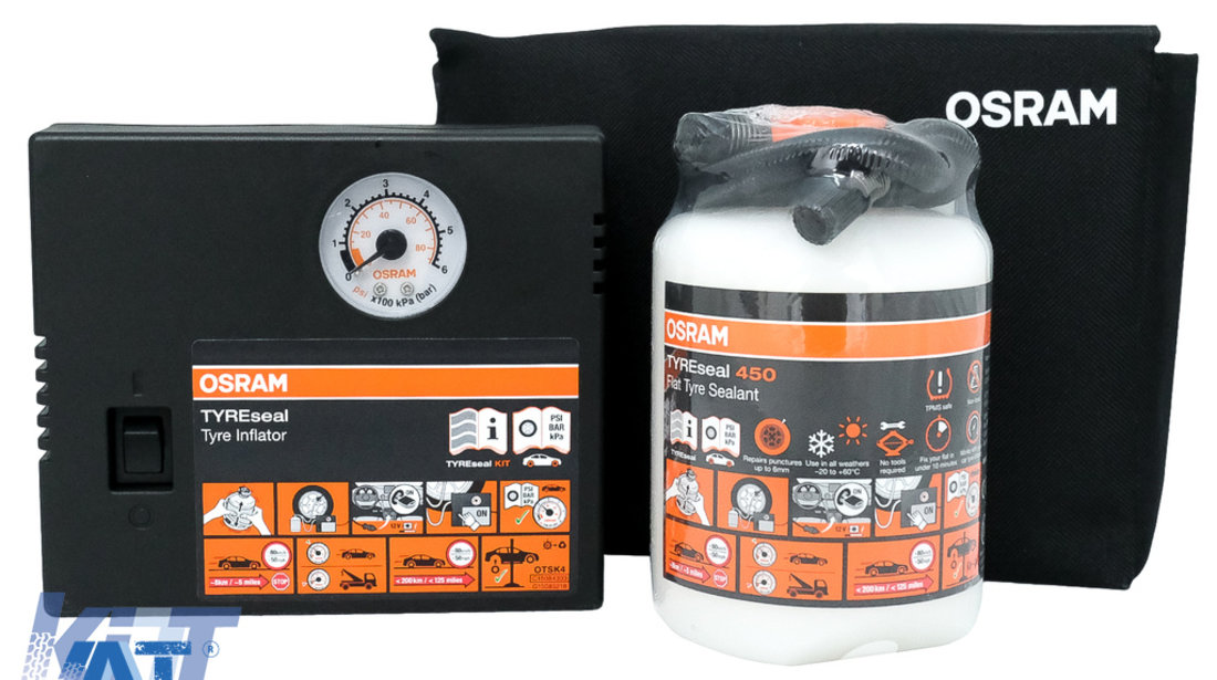 Set reparatie pneuri OSRAM TYREseal KIT OTSK4