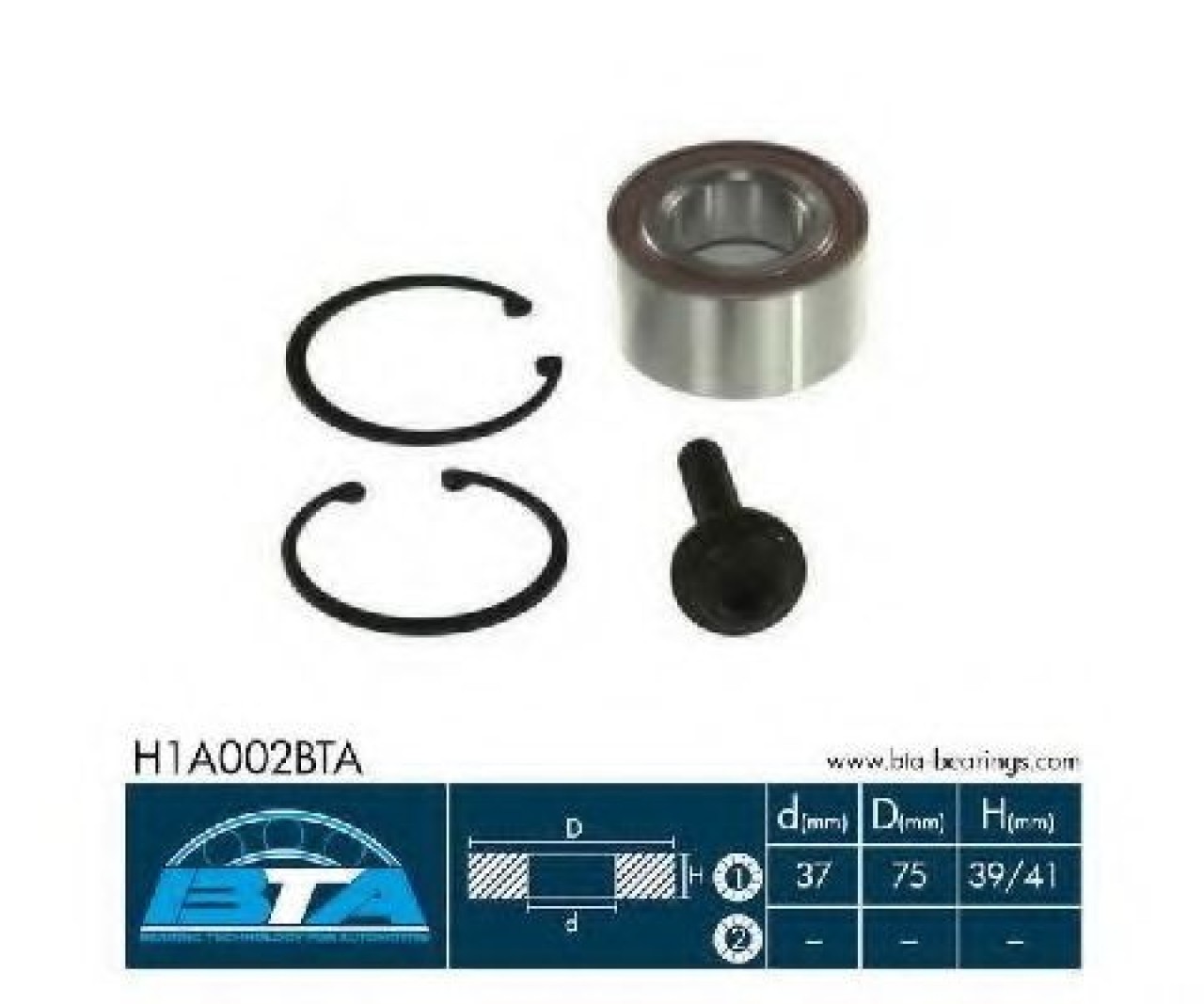 Set rulment roata AUDI A6 (4B2, C5) (1997 - 2005) BTA H1A002BTA piesa NOUA