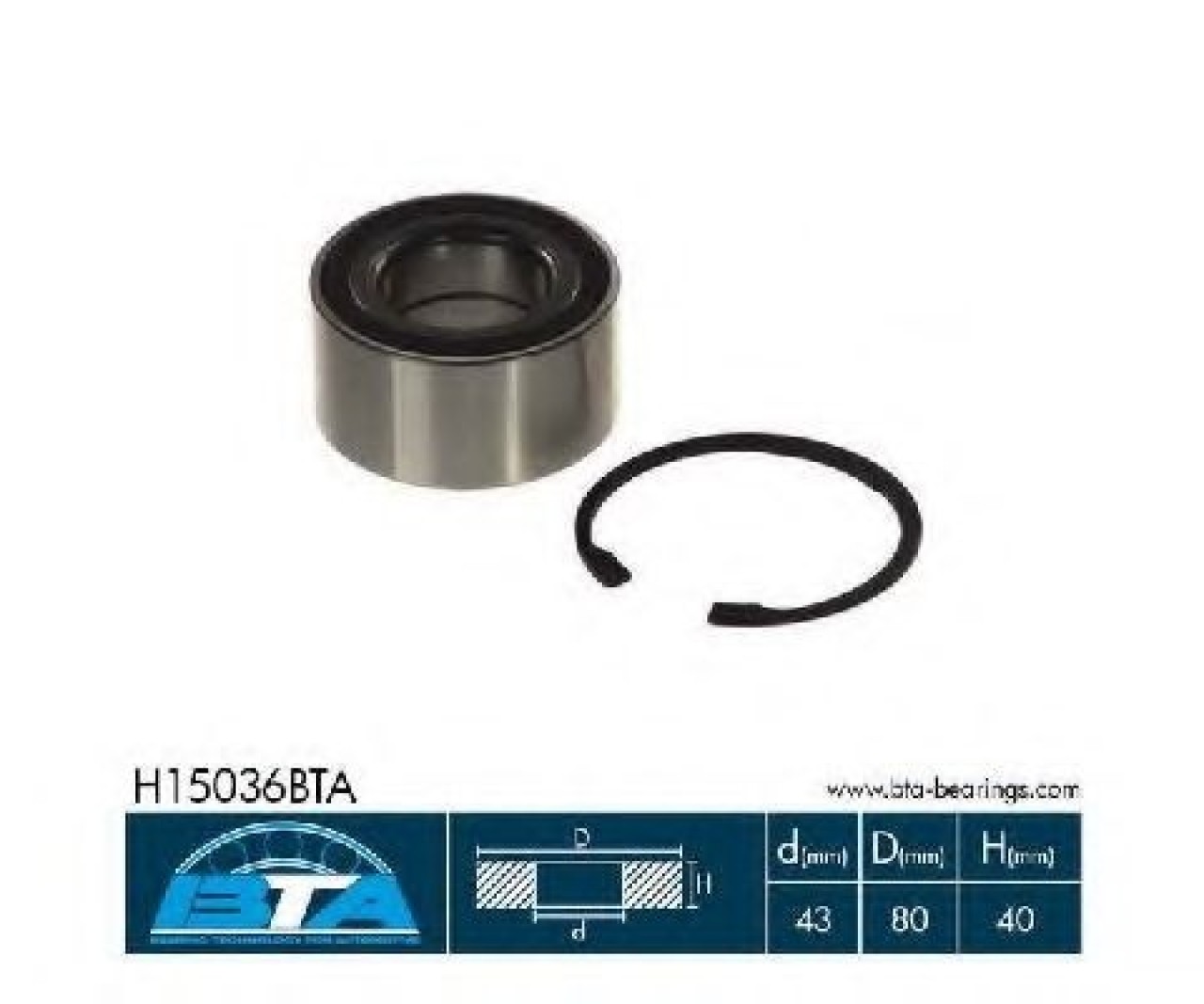 Set rulment roata CITROEN C-CROSSER ENTERPRISE (2009 - 2016) BTA H15036BTA piesa NOUA