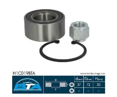 Set rulment roata CITROEN C2 (JM) (2003 - 2016) BTA H1C019BTA piesa NOUA