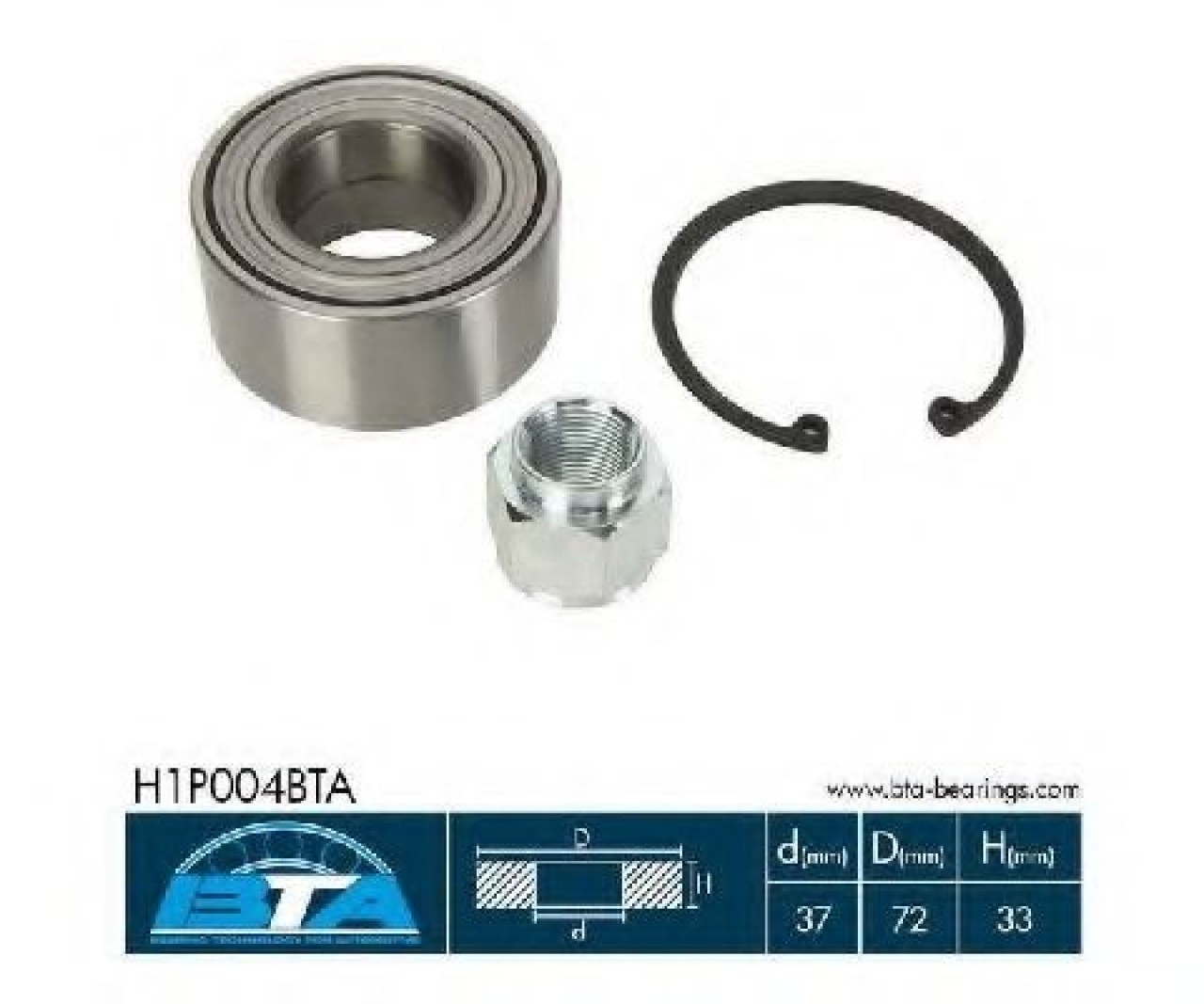 Set rulment roata CITROEN C2 (JM) (2003 - 2016) BTA H1P004BTA piesa NOUA