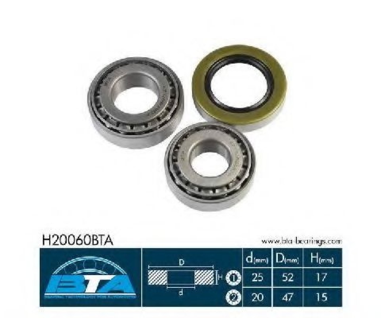 Set rulment roata DAEWOO MATIZ (KLYA) (1998 - 2016) BTA H20060BTA piesa NOUA