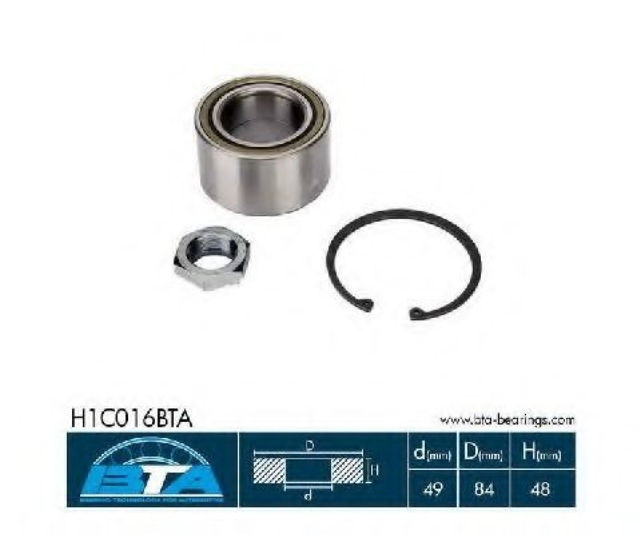 Set rulment roata FIAT DUCATO platou / sasiu (230) (1994 - 2002) BTA H1C016BTA piesa NOUA