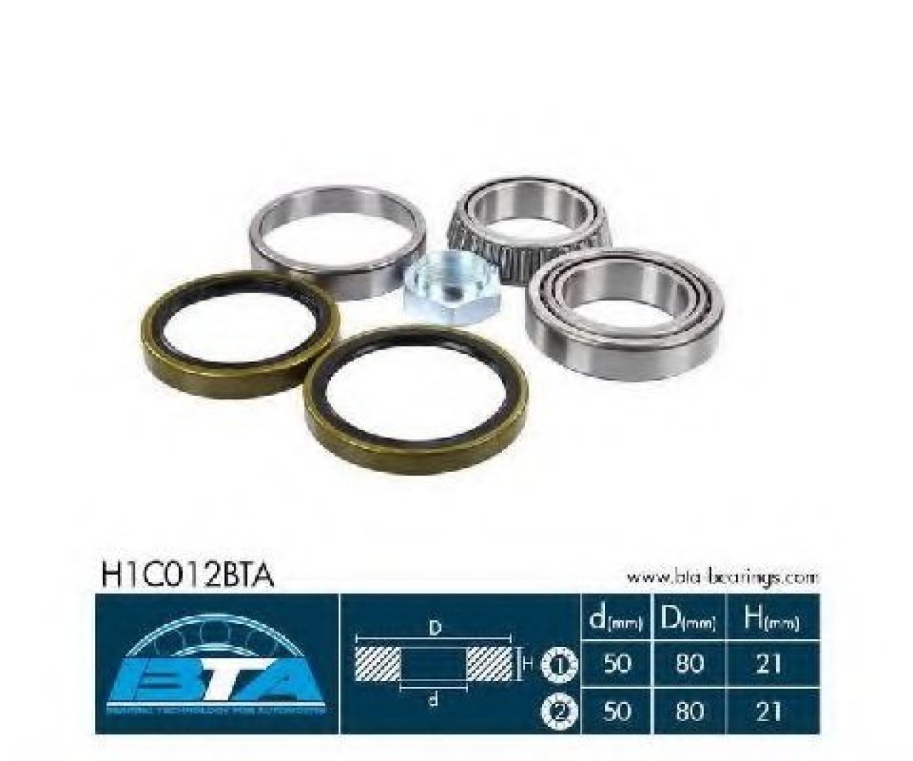 Set rulment roata FIAT DUCATO platou / sasiu (230) (1994 - 2002) BTA H1C012BTA piesa NOUA