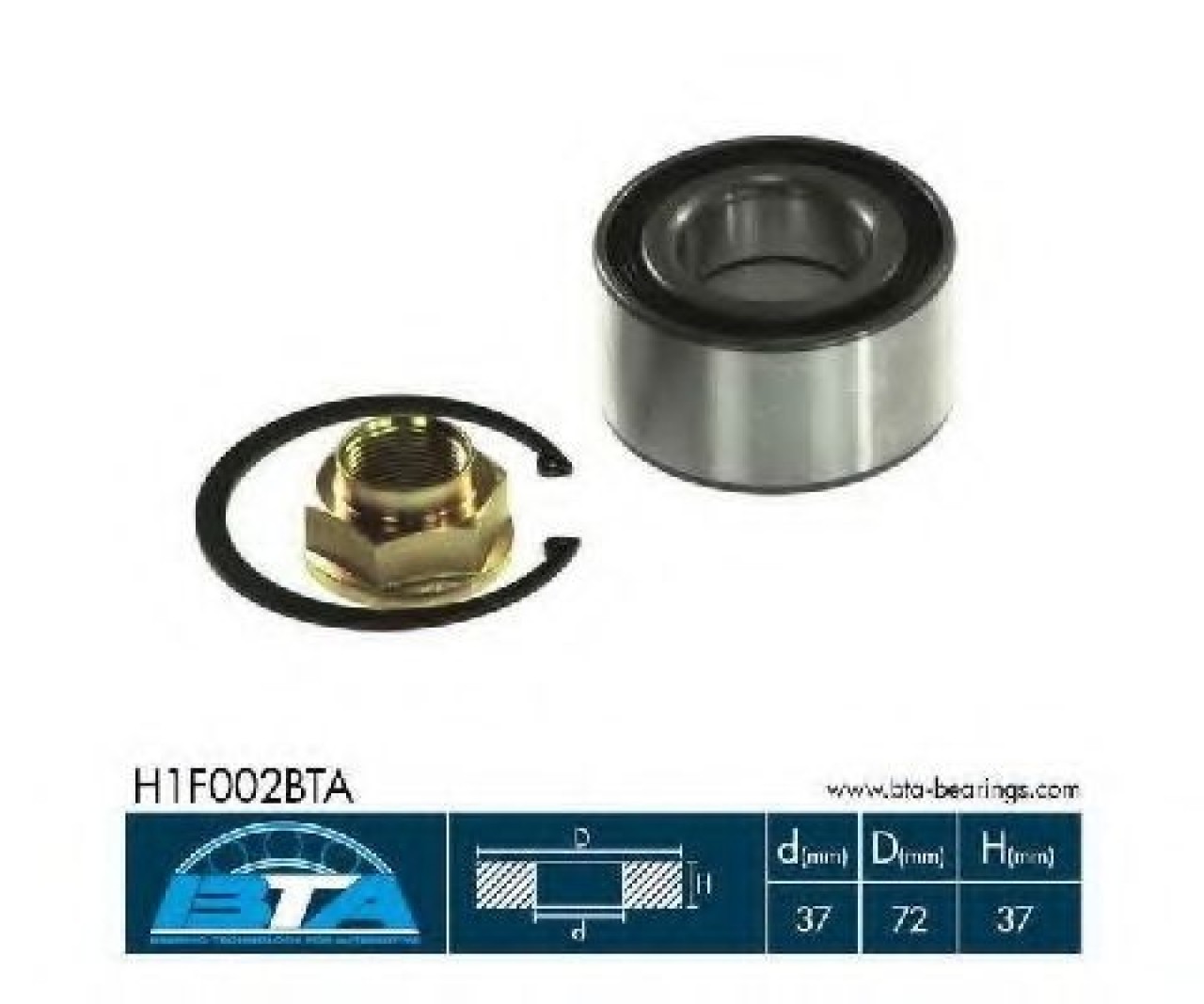 Set rulment roata FIAT PUNTO (176) (1993 - 1999) BTA H1F002BTA piesa NOUA