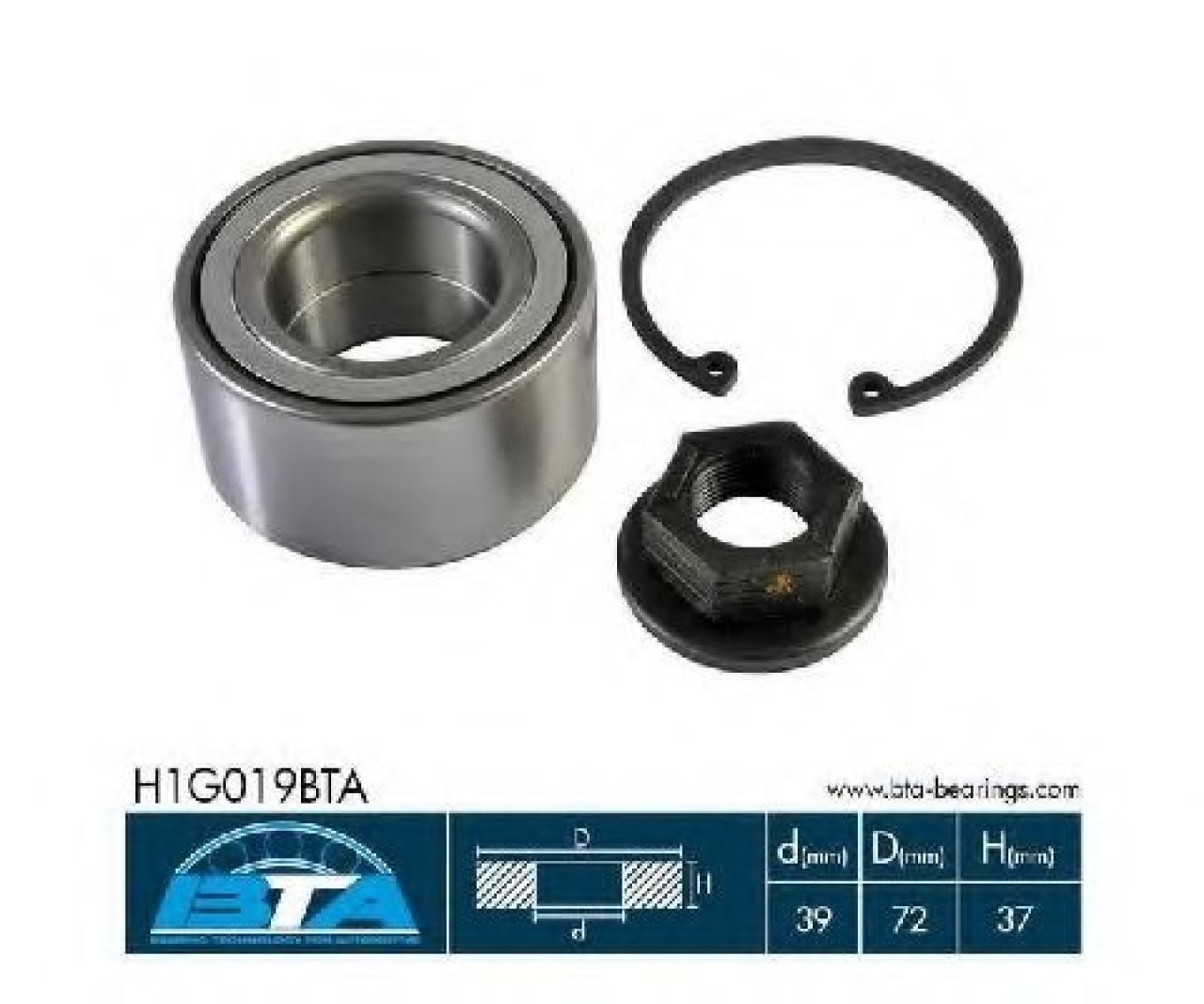 Set rulment roata FORD FOCUS Combi (DNW) (1999 - 2007) BTA H1G019BTA piesa NOUA