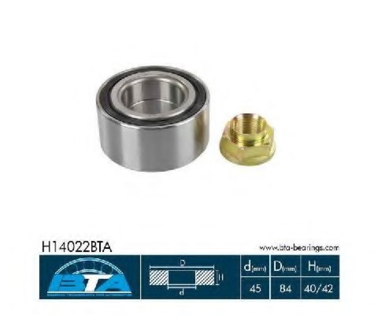 Set rulment roata HONDA HR-V (GH) (1999 - 2006) BTA H14022BTA piesa NOUA