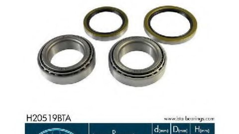 Set rulment roata HYUNDAI H-1 Starex (H200) caroserie (1997 - 2007) BTA H20519BTA piesa NOUA