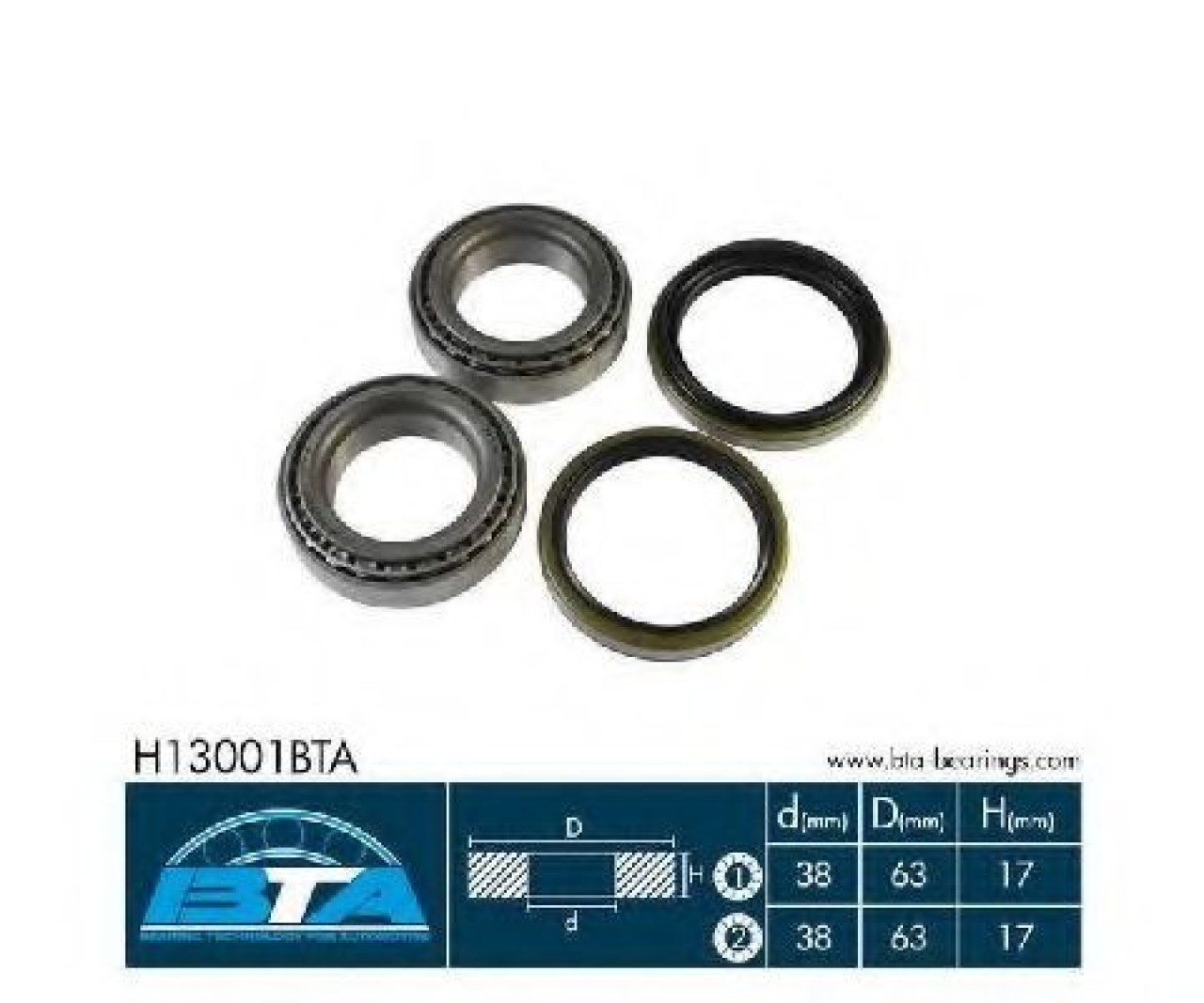 Set rulment roata KIA RIO limuzina (DC) (2000 - 2005) BTA H13001BTA piesa NOUA
