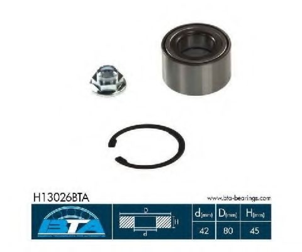 Set rulment roata MAZDA 6 Hatchback (GH) (2007 - 2016) BTA H13026BTA piesa NOUA