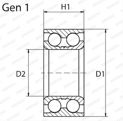 Set Rulment Roata Moog Renault RE-WB-11457