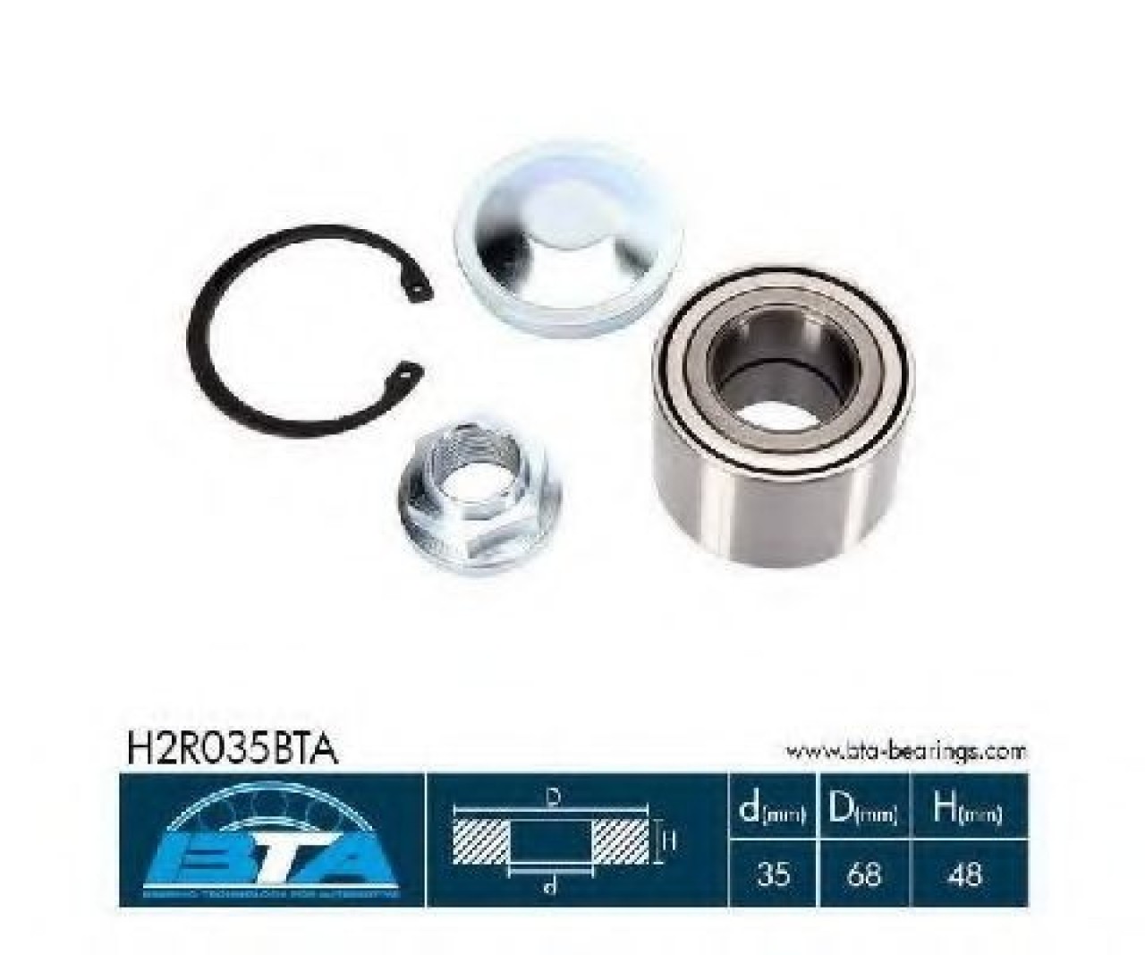 Set rulment roata OPEL VIVARO caroserie (F7) (2001 - 2014) BTA H2R035BTA piesa NOUA