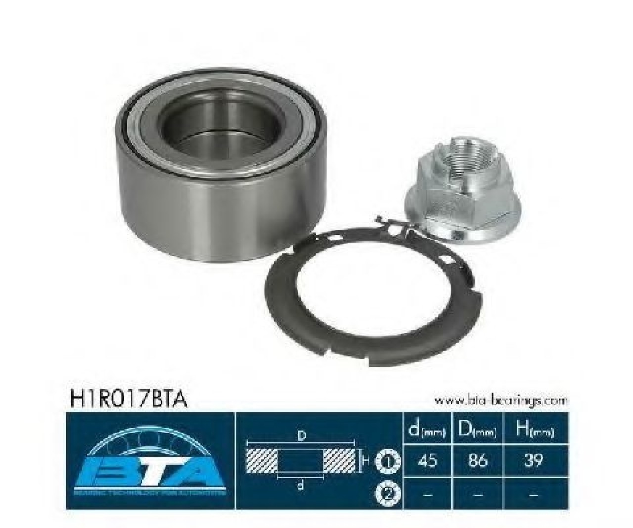 Set rulment roata OPEL VIVARO platou / sasiu (E7) (2006 - 2014) BTA H1R017BTA piesa NOUA