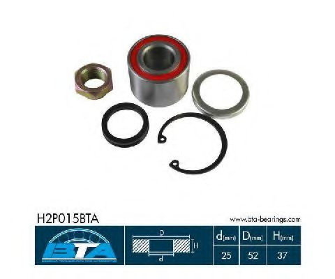 Set rulment roata PEUGEOT 206 Hatchback (2A/C) (1998 - 2016) BTA H2P015BTA piesa NOUA