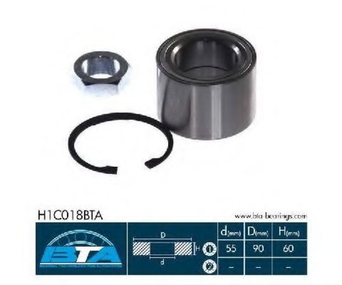 Set rulment roata PEUGEOT BOXER platou / sasiu (ZCT) (1994 - 2002) BTA H1C018BTA piesa NOUA