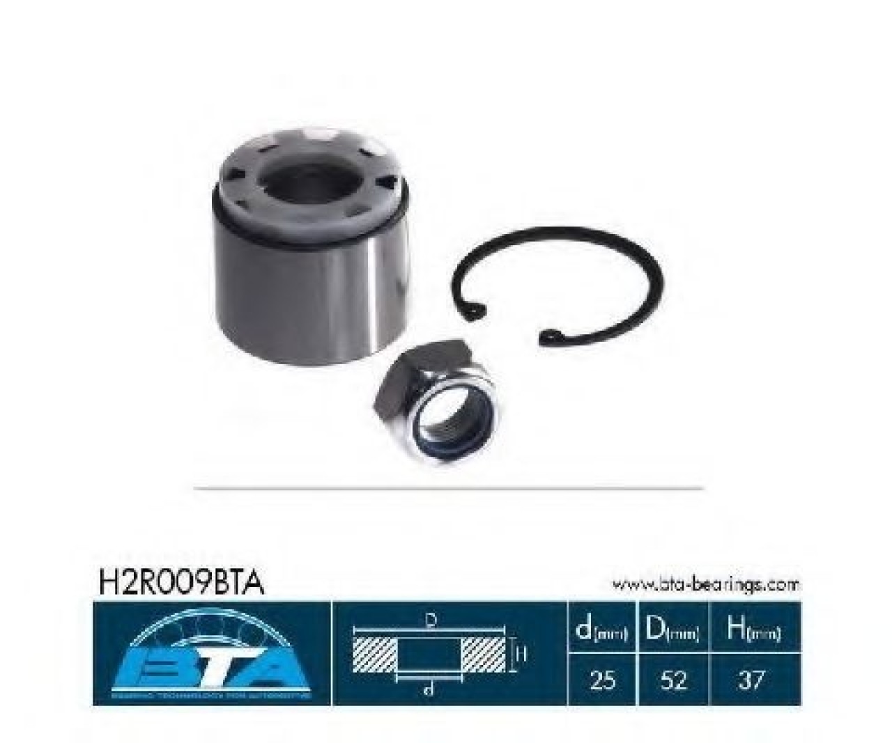 Set rulment roata RENAULT CLIO I (B/C57, 5/357) (1990 - 1998) BTA H2R009BTA piesa NOUA