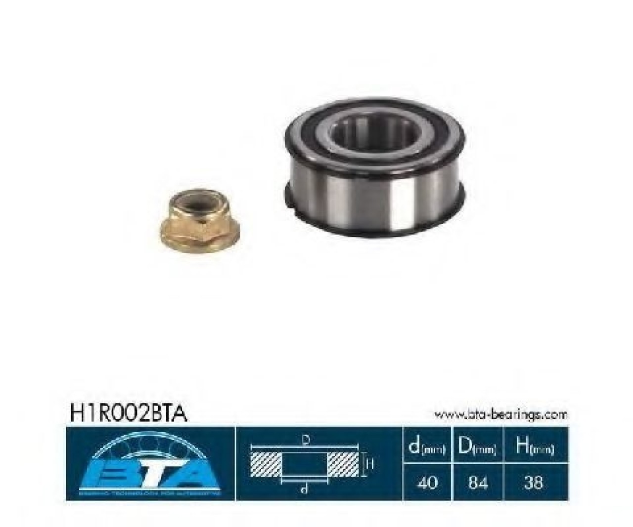 Set rulment roata RENAULT MEGANE I (BA0/1) (1995 - 2004) BTA H1R002BTA piesa NOUA